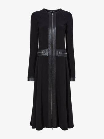 Flat image of Joanne Dress In Matte Viscose Crepe in black
