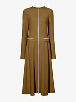 Flat image of Joanne Dress In Matte Viscose Crepe in fatigue