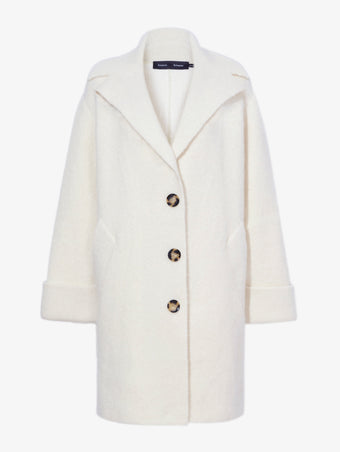 Flat image of Ruth Coat In Knit Outerwear in ivory