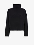 Flat image of Alma Sweater In Lofty Eco Cashmere in black