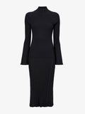 Still Life image of Midweight Viscose Rib Knit Dress in BLACK