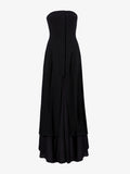 Flat image of Danielle Strapless Dress In Matte Viscose Crepe in black