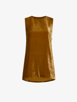 Flat image of Joyce Top In Velvet in ochre