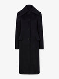 Flat image of Louise Coat In Wool Cashmere in black