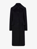 Flat image of Louise Coat in Wool Cashmere in black