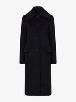 Flat image of Louise Coat in Wool Cashmere in black