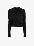Flat image of Patti Sweater in Brushed Mohair in black