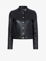 Still Life image of Alice Jacket In Textured Grainy Leather in BLACK