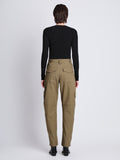 Back image of model wearing Jackson Cargo Pant In Cotton Twill in DARK KHAKI