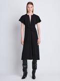 Front full length image of model wearing Julie Dress in BLACK