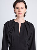 Detail image of model wearing Eileen Dress in BLACK