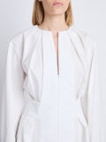 Detail image of model wearing Eileen Dress in WHITE