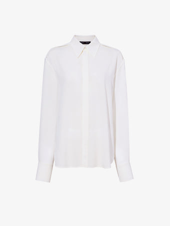 Still Life image of Maya Shirt In Textured Marocaine in OFF WHITE