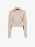 Flat image of Jeanne Sweater In Eco Cashmere in oatmeal