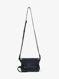 Front image of Small Beacon Bag in BLACK with strap extended