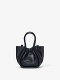 Back image of Extra Small Ruched Tote in BLACK