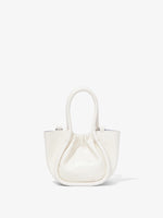 Front image of Extra Small Ruched Tote in IVORY