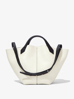 Front image of Large Chelsea Tote in ivory/black