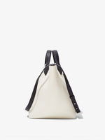 Side image of Large Chelsea Tote in ivory/black