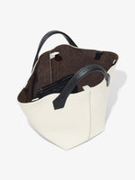 Interior image of Large Chelsea Tote in ivory/black