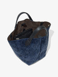 Aerial image of Large Brushed Suede PS1 Tote in DEEP NAVY
