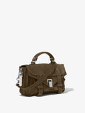 Side image of Suede PS1 Tiny Bag in TEAK