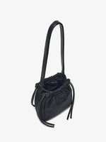 Aerial image of Nylon Drawstring Pouch in BLACK