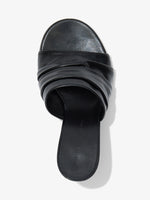 Aerial image of Gathered Cone Sandals - 85mm in BLACK