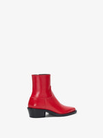 3/4 Back image of Bronco Ankle Boots in RED