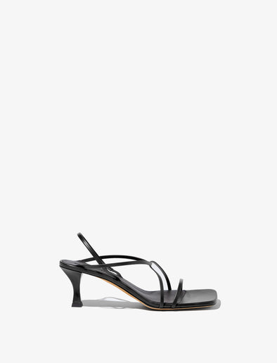 Front image of Square Strappy Sandals - 60mm in BLACK