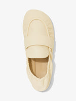 Aerial image of Glove Flat Loafers in light/pastel yellow