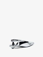 3/4 Back image of Point Slingback Pumps in SILVER