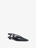 3/4 Front image of Point Slingback Pumps in BLACK