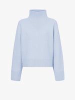 Flat image of Alma Sweater In Lofty Eco Cashmere in pale blue