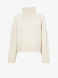 Flat image of Alma Sweater In Lofty Eco Cashmere in ecru