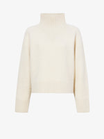 Flat image of Alma Sweater In Lofty Eco Cashmere in ecru