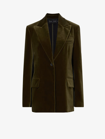 Flat image of Nico Jacket In Velvet Suiting in olive