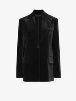 Flat image of Nico Jacket In Velvet Suiting in black