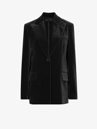 Flat image of Nico Jacket In Velvet Suiting in black