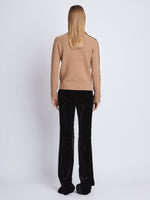 Proenza Schouler Back image of model wearing Marie Pant In Velvet Suiting in black