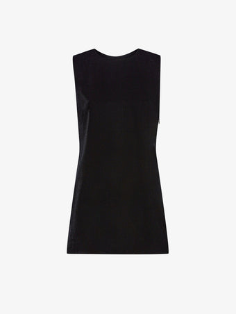 Flat image of Joyce Top In Matte Velvet in black