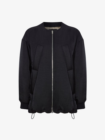 Still Life image of Ray Bomber In Recycled Nylon Twill in BLACK