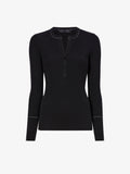 Still Life image of Agnes Henley Sweater in BLACK