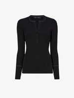 Still Life image of Agnes Henley Sweater in BLACK
