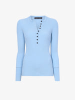 Still Life image of Agnes Henley Sweater in LIGHT BLUE