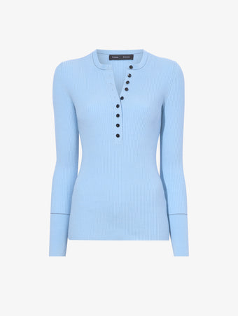Still Life image of Agnes Henley Sweater in LIGHT BLUE