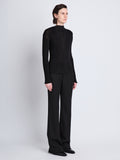 Side image of Camille Top In Gauze Viscose Knit in black