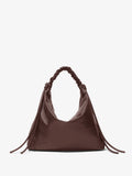 Front image of Large Drawstring Shoulder Bag - MOCHA