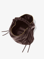 Interior image of Large Drawstring Shoulder Bag - MOCHA