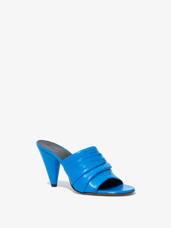 3/4 Front image of Gathered Cone Sandals - 85mm in AQUA